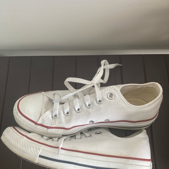 Converse White Sneakers with Classic Design and Rubber Sole - Picture 5 of 6